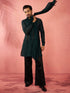 Men's Complete Bottle Green Kurta Set with Pant and Dupatta